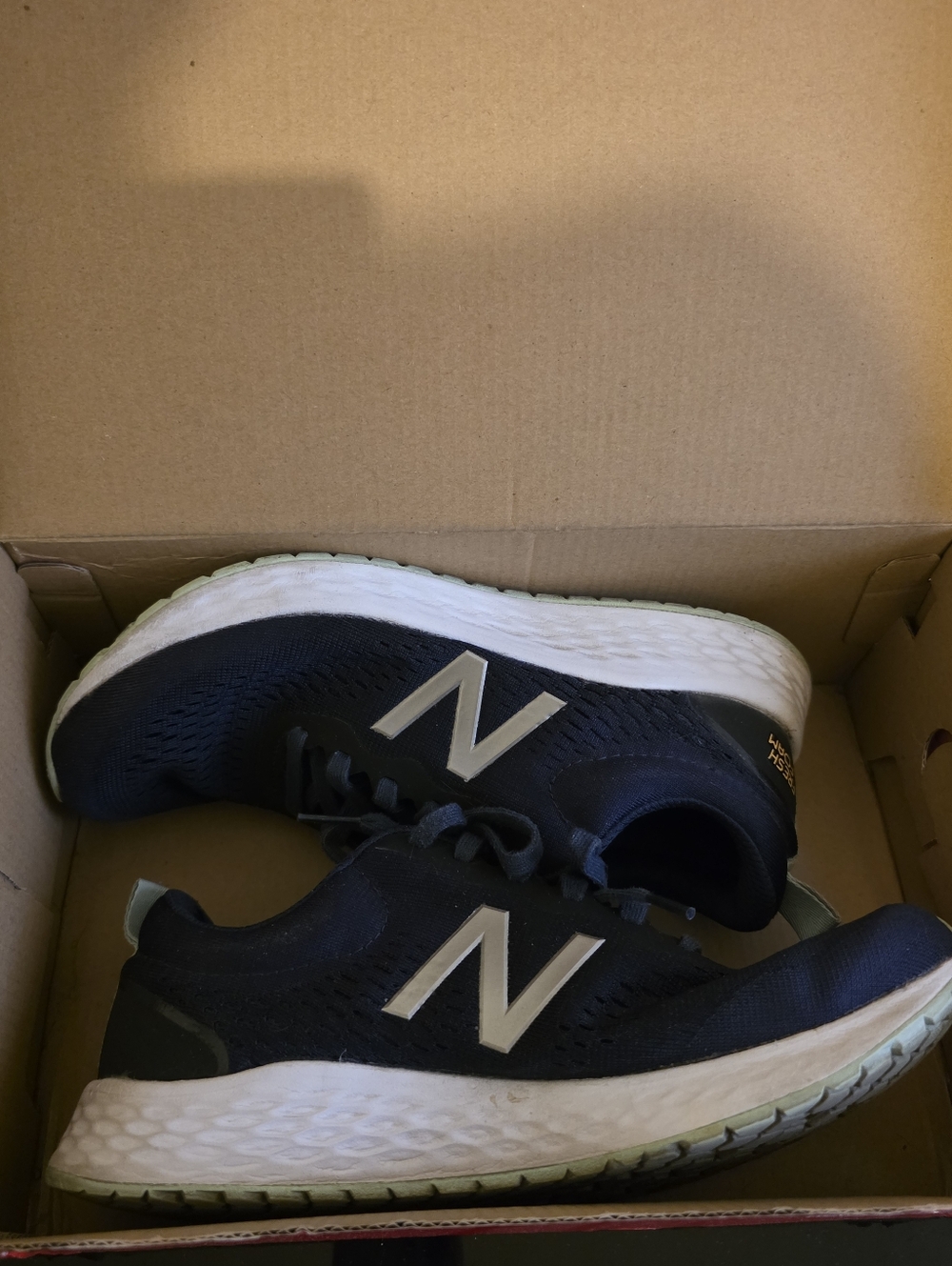 New Balance Navy and White Athletic Sneakers
